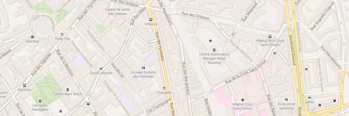 Plan du 88B Rue des Pyrénées à Paris 20e Arrondissement