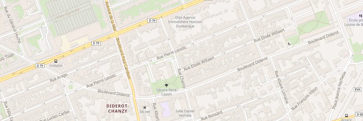 Plan du 52 Rue Chanzy à Dunkerque