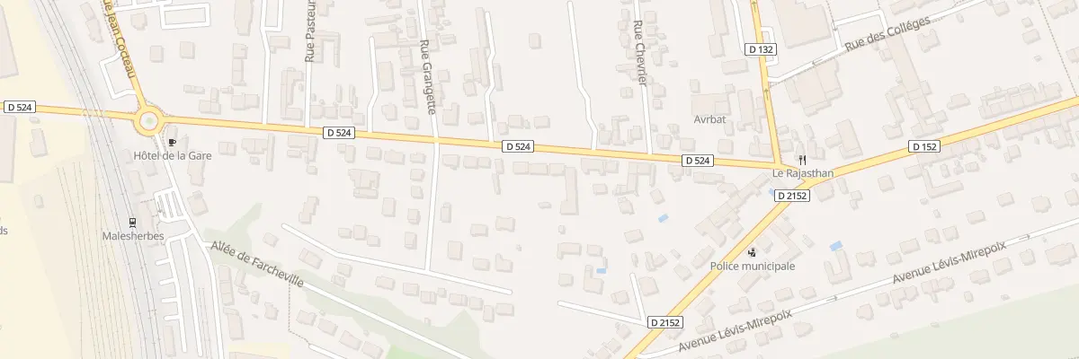 Plan du 21 Av du Gen Leclerc au Malesherbois