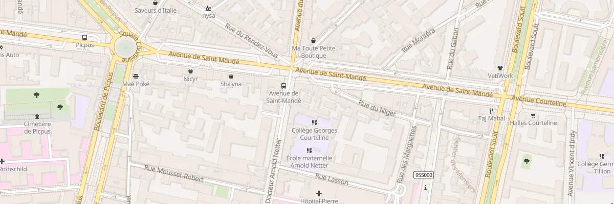 Plan du 88A Av de Saint-Mandé à Paris 12e Arrondissement