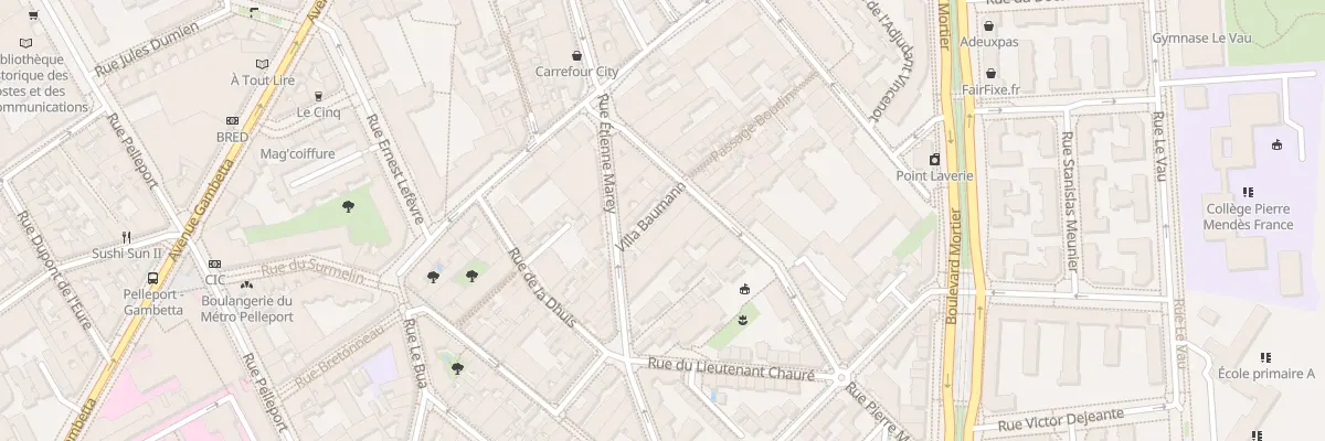 Plan du 31 Rue Alphonse Penaud à Paris 20e Arrondissement