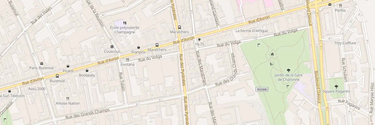 Plan du 56 Rue des Pyrénées à Paris 20e Arrondissement