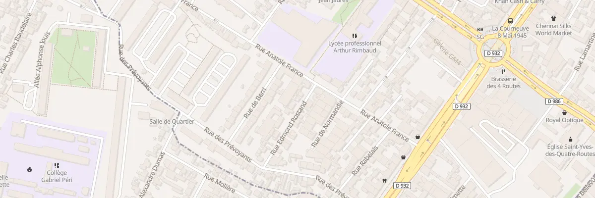 Plan du 15 Rue Edmond Rostand à La Courneuve