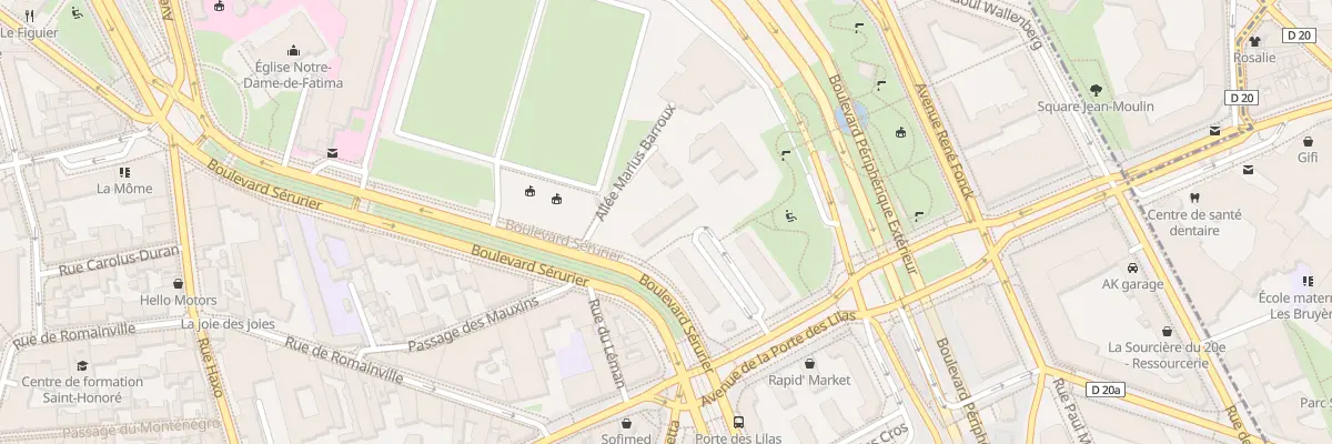 Plan du 14 Bd Sérurier à Paris 19e Arrondissement
