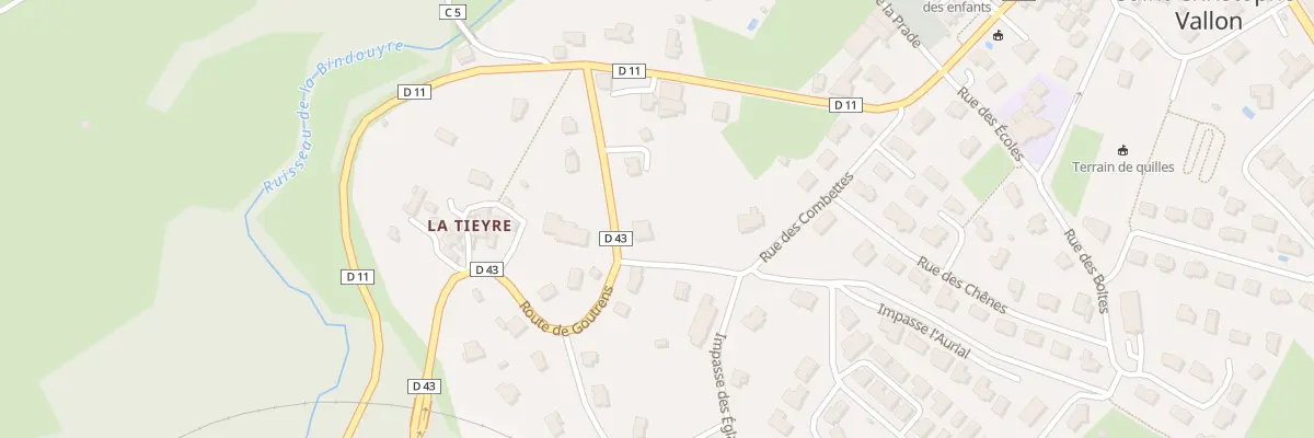 Plan du 5387 Les Combettes à Saint-Christophe-Vallon