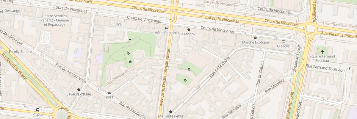 Plan du 78 Av du Doc Arnold Netter à Paris 12e Arrondissement
