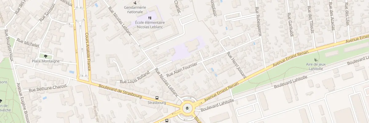 Plan du 7 Rue Alain Fournier à Bourges