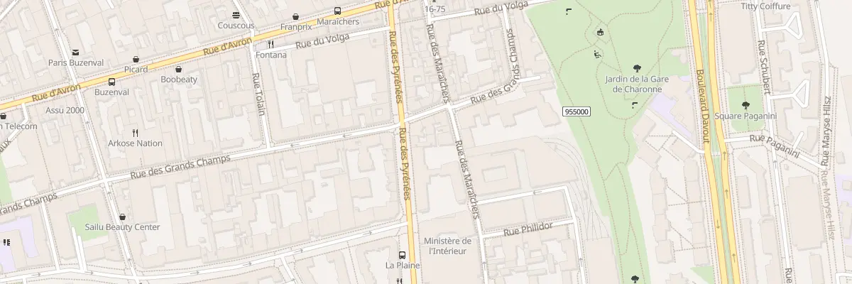 Plan du 42 Rue des Pyrénées à Paris 20e Arrondissement