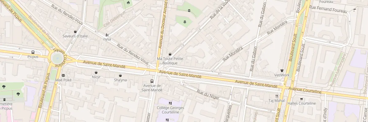 Plan du 75 Av de Saint-Mandé à Paris 12e Arrondissement