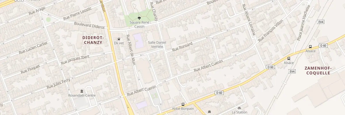 Plan du 14 Rue Chanzy à Dunkerque
