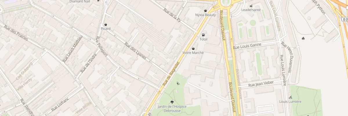 Plan du 153 Rue de Bagnolet à Paris 20e Arrondissement