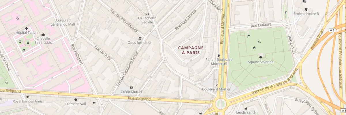 Plan du 10 Rue Irénée Blanc à Paris 20e Arrondissement