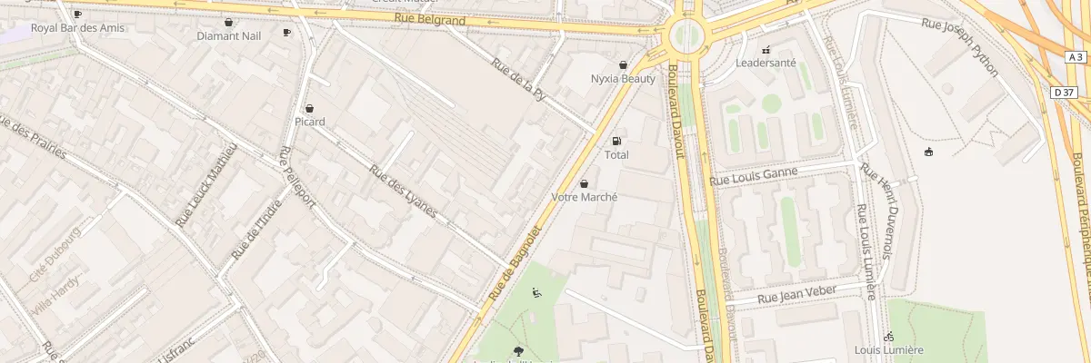 Plan du 161 Rue de Bagnolet à Paris 20e Arrondissement