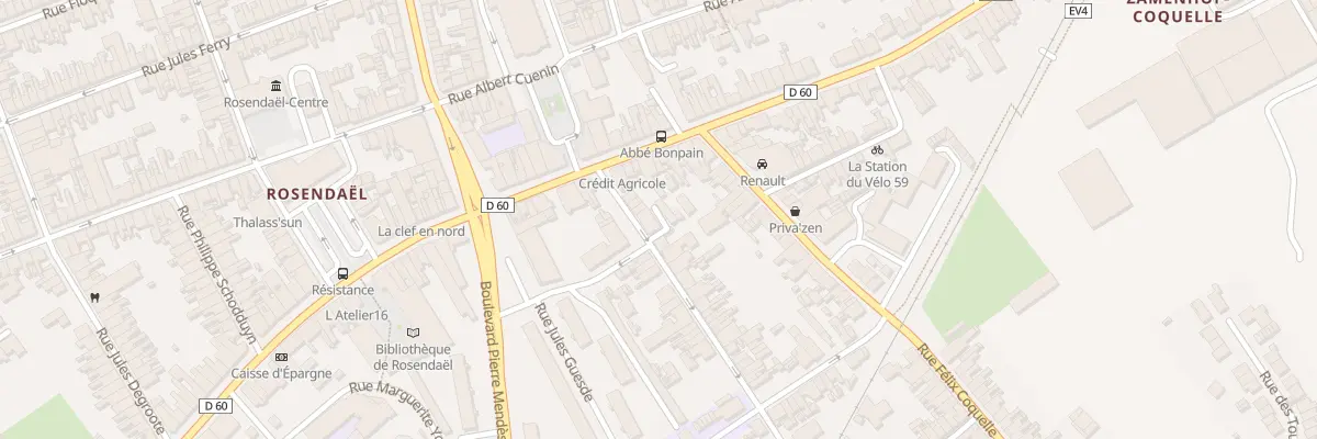 Plan du 9 Rue Jacobsoone à Dunkerque
