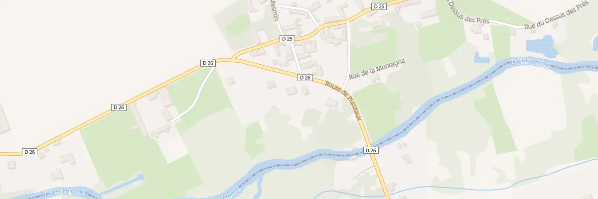 Plan du 36 Rte de Puiseaux à Aulnay-la-Rivière