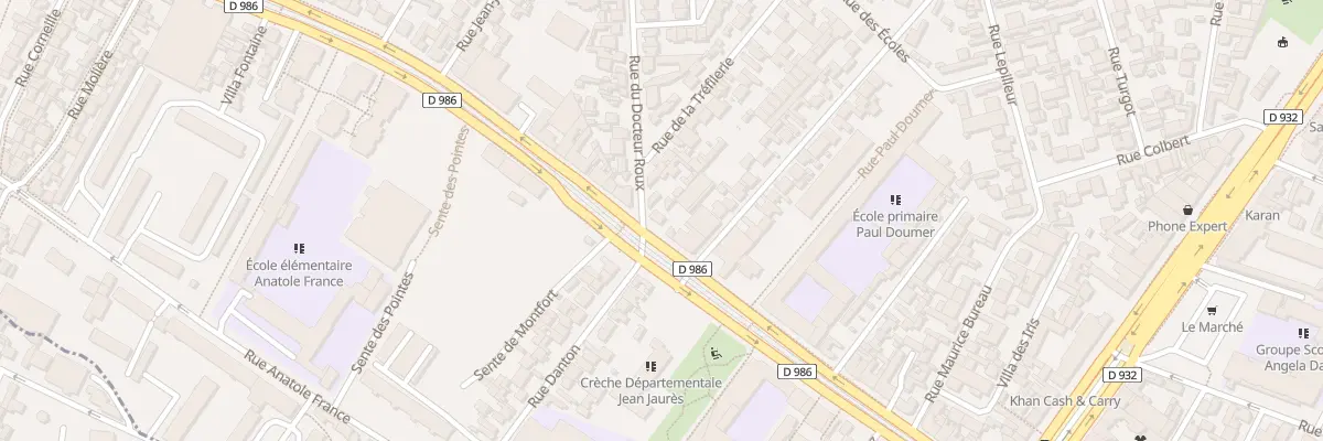 Plan du 101 Av Jean Jaurès à La Courneuve