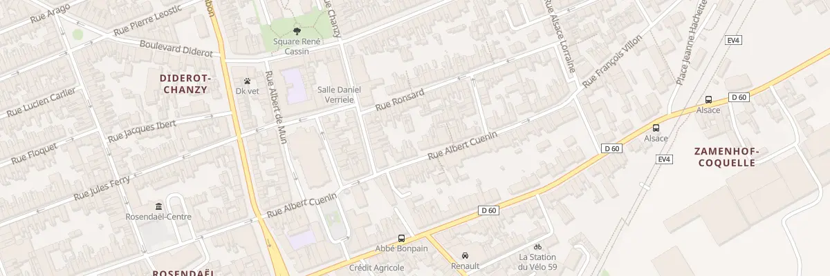 Plan du 27 Rue Albert Cuenin à Dunkerque