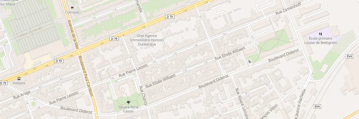Plan du 96 Rue Pierre Léostic à Dunkerque