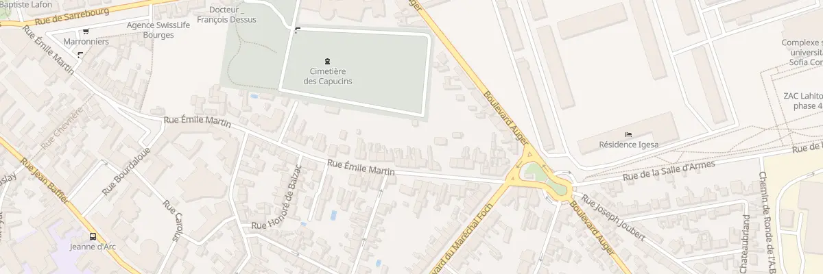 Plan du 91 Rue Emile Martin à Bourges