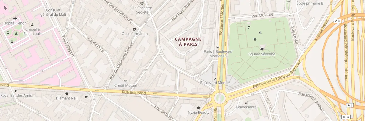 Plan du 22 Rue Irénée Blanc à Paris 20e Arrondissement