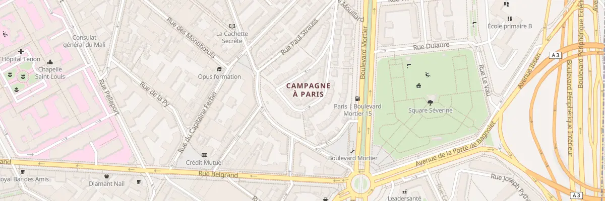 Plan du 7 Rue Irénée Blanc à Paris 20e Arrondissement