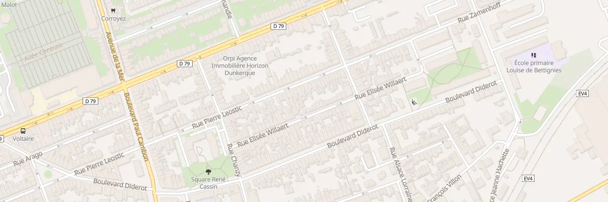 Plan du 100 Rue Pierre Léostic à Dunkerque