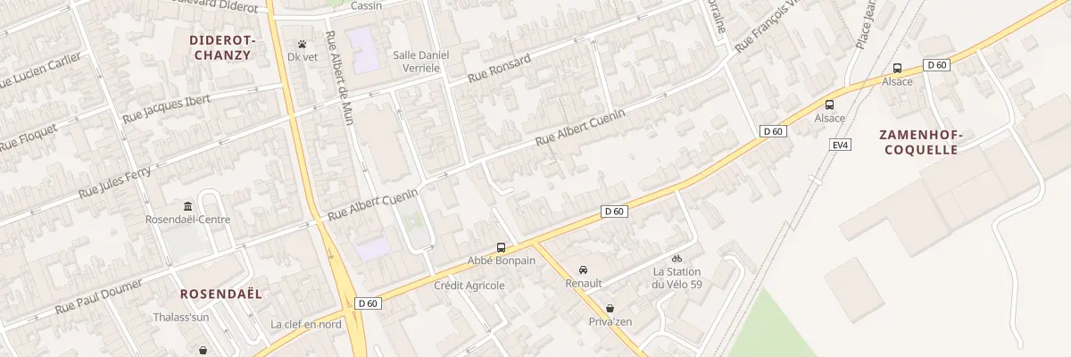 Plan du 36 Rue Albert Cuenin à Dunkerque
