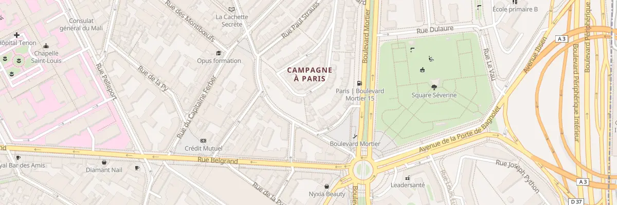 Plan du 22B Rue Irénée Blanc à Paris 20e Arrondissement