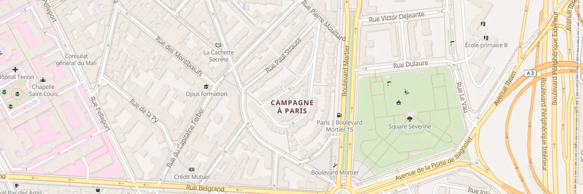 Plan du 12 Rue Jules Siegfried à Paris 20e Arrondissement