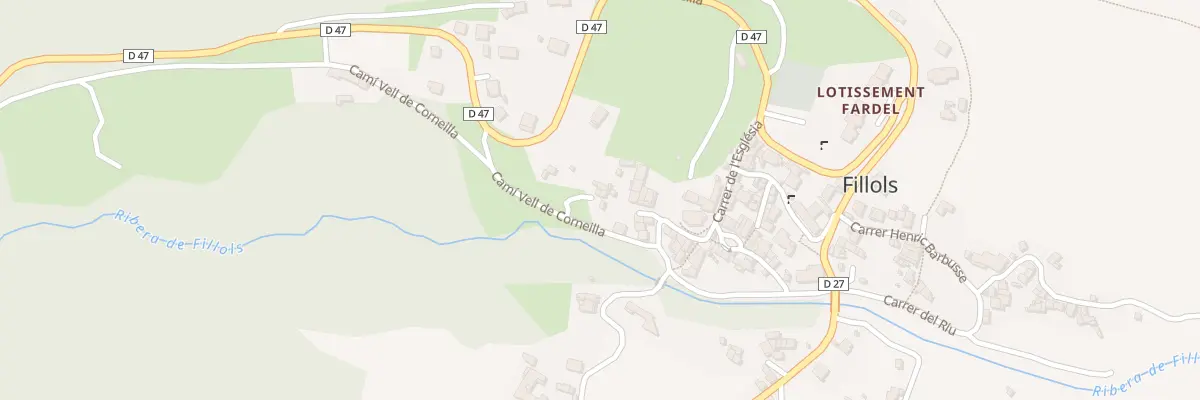 Plan du 76 Le Village à Fillols