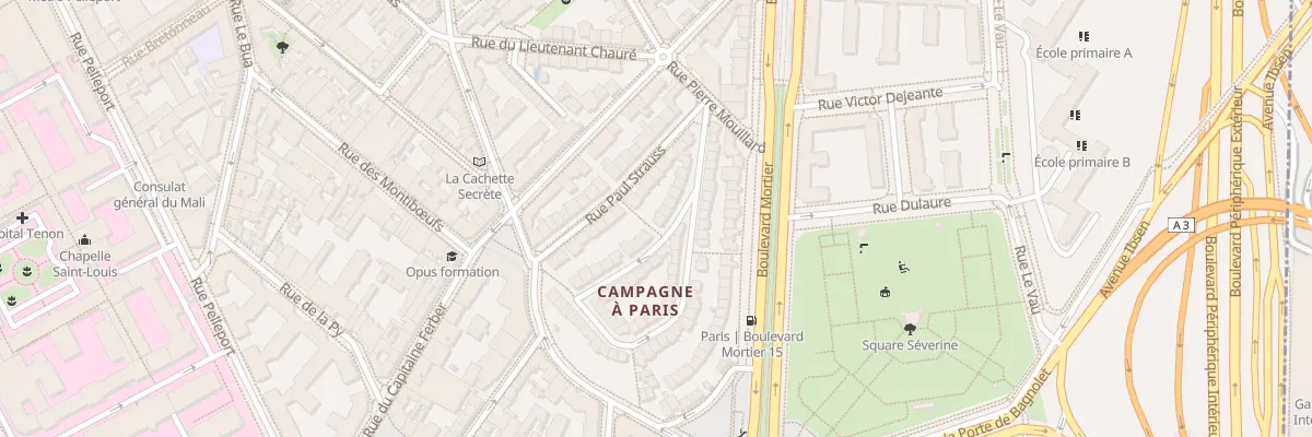 Plan du 15 Rue Jules Siegfried à Paris 20e Arrondissement