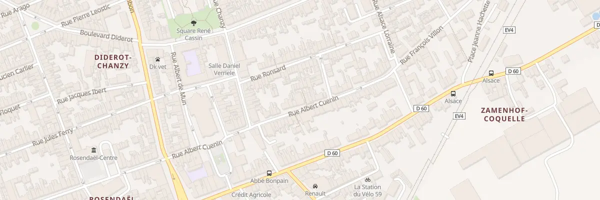 Plan du 35 Rue Albert Cuenin à Dunkerque