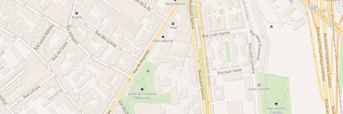 Plan du 160 Rue de Bagnolet à Paris 20e Arrondissement
