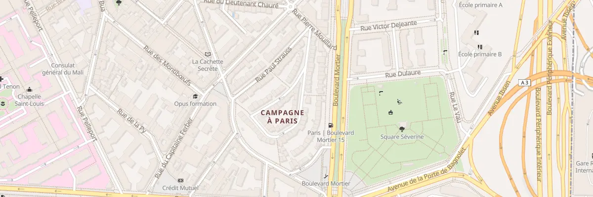 Plan du 25 Rue Irénée Blanc à Paris 20e Arrondissement