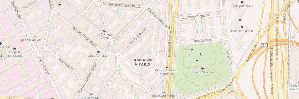 Plan du 20 Rue Jules Siegfried à Paris 20e Arrondissement