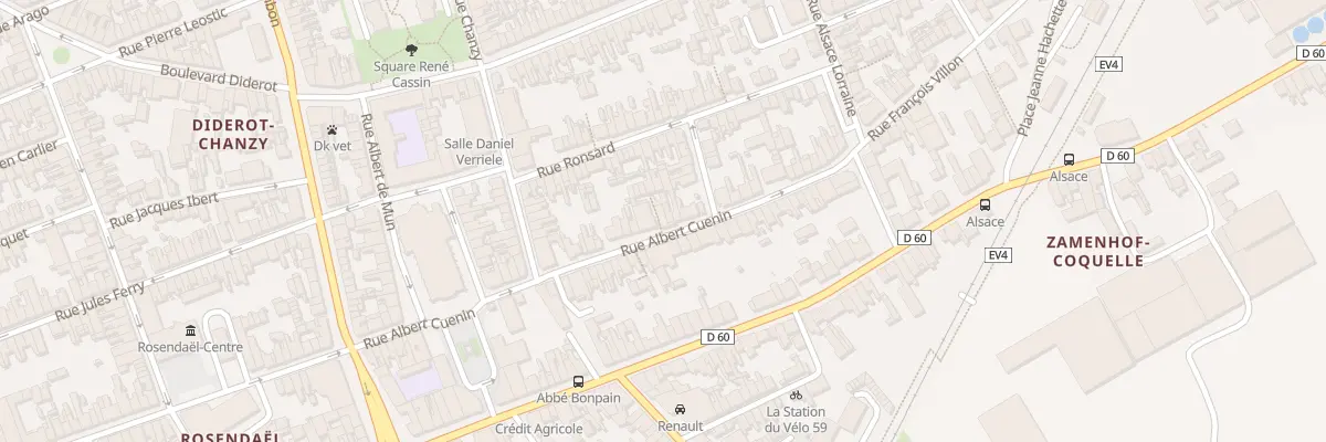 Plan du 47 Rue Albert Cuenin à Dunkerque