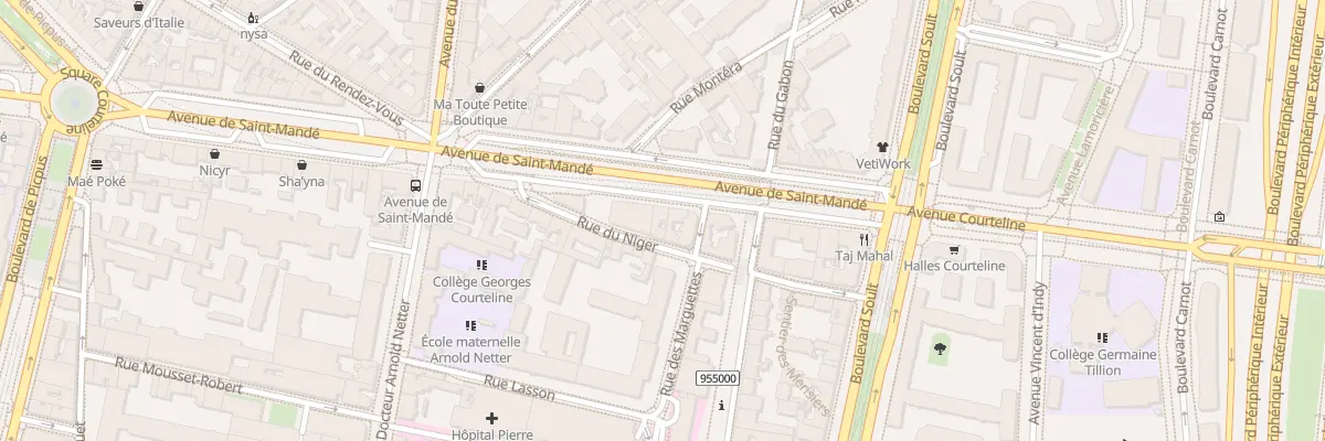 Plan du 100 Av de Saint-Mandé à Paris 12e Arrondissement