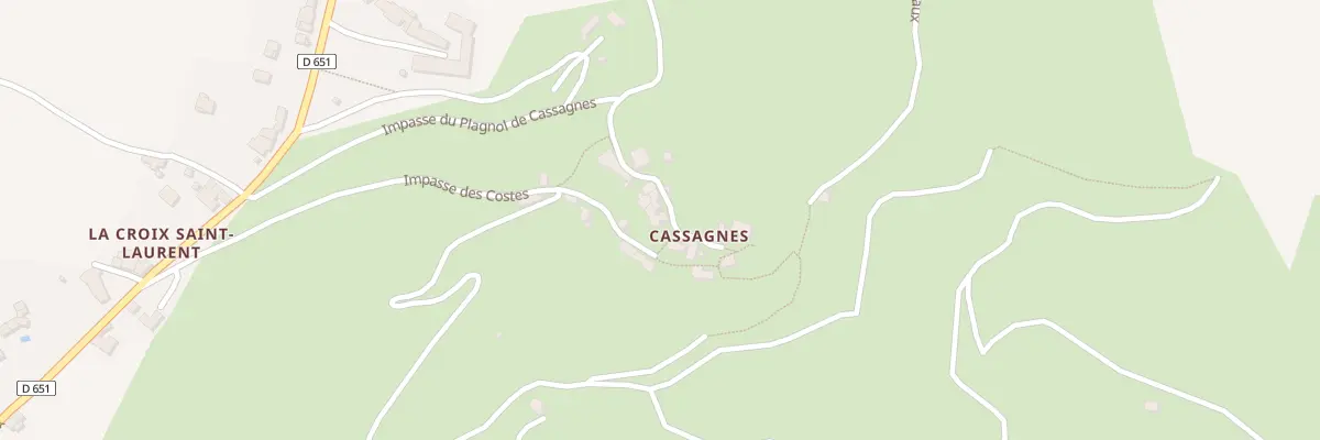 Plan du 53876 Cassagnes à Goutrens