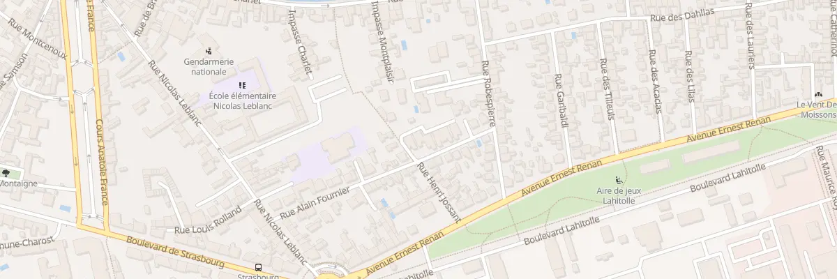 Plan du 23 Rue Alain Fournier à Bourges