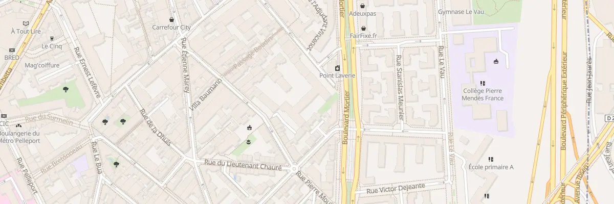 Plan du 50 Rue de la Justice à Paris 20e Arrondissement