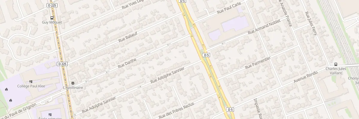 Plan du 12 Rue Adolphe Sannier à Choisy-le-Roi