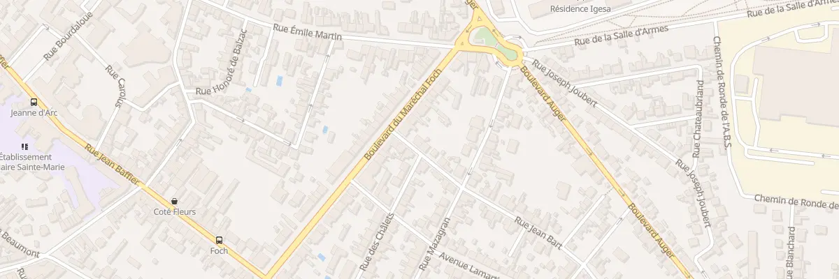 Plan du 1 Rue Jean Bart à Bourges