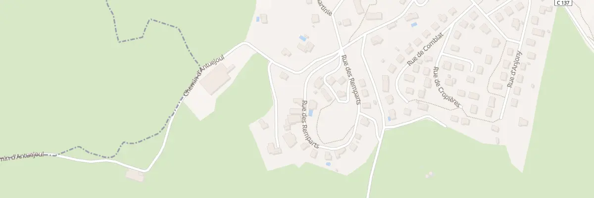 Plan du 2 Rue des Remparts à Aurillac