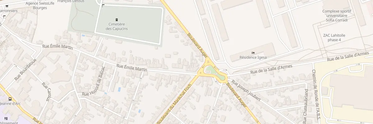 Plan du 109 Rue Emile Martin à Bourges