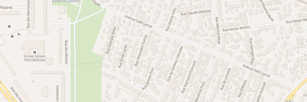 Plan du 15 Rue Jeanne d’Arc à Garges-lès-Gonesse