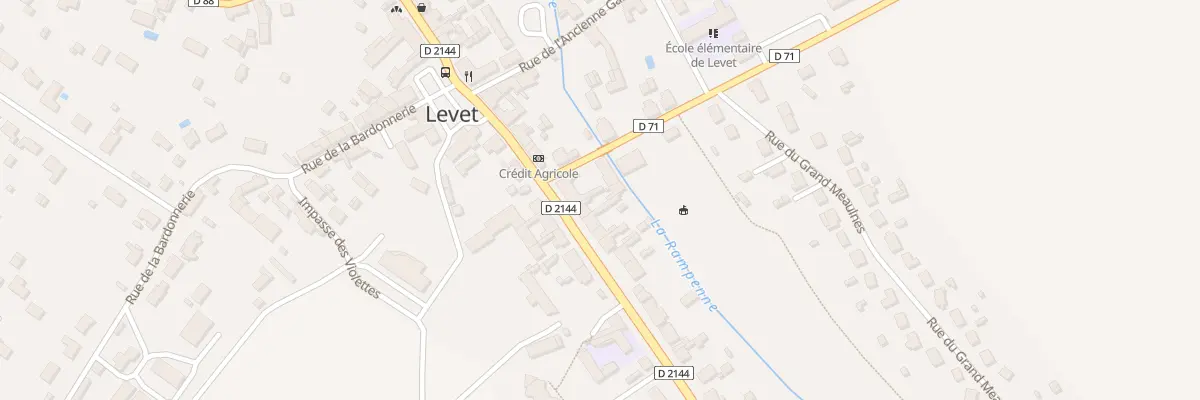 Plan du 32 Av Nationale à Levet