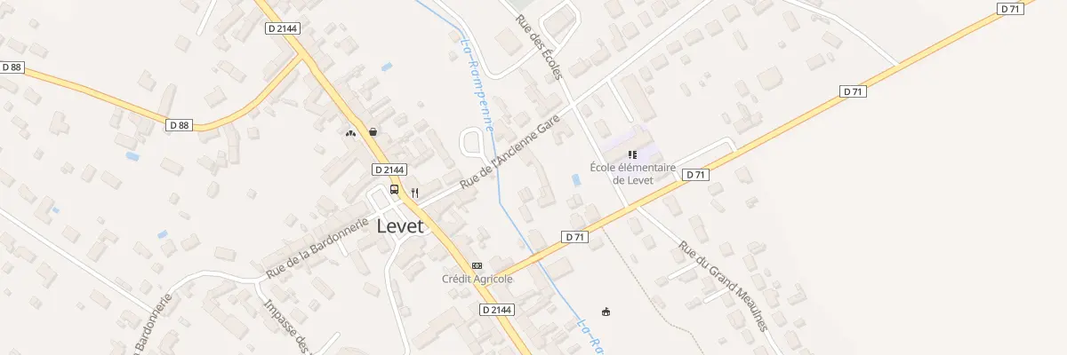 Plan du 2 Rue de la Gare à Levet