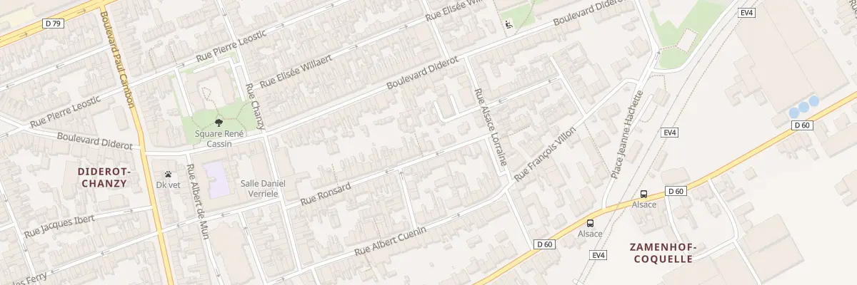 Plan du 57 Rue Ronsard à Dunkerque