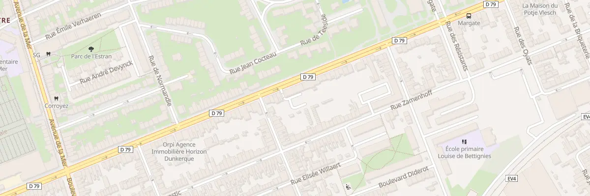 Plan du 298 Bd de la Republique Mitterran à Dunkerque