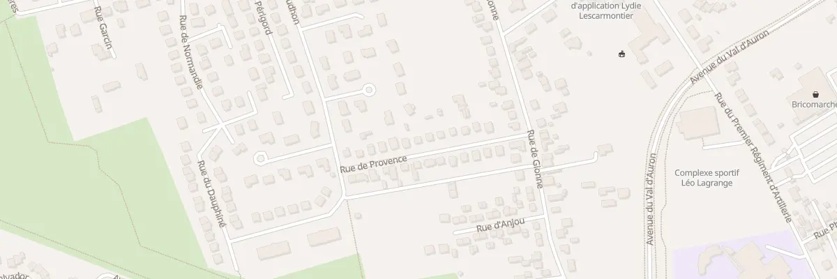 Plan du 14 Rue de Provence à Bourges